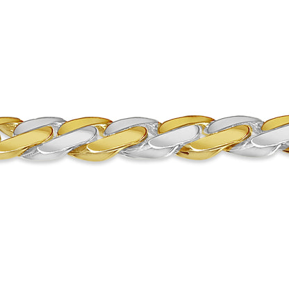 Handmade Solid Gold Curb Bracelet , 14mm