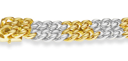 Handmade Solid Gold ID Curb Bracelet , 16mm