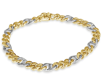Handmade Solid Gold Mariner Bracelet , 7mm