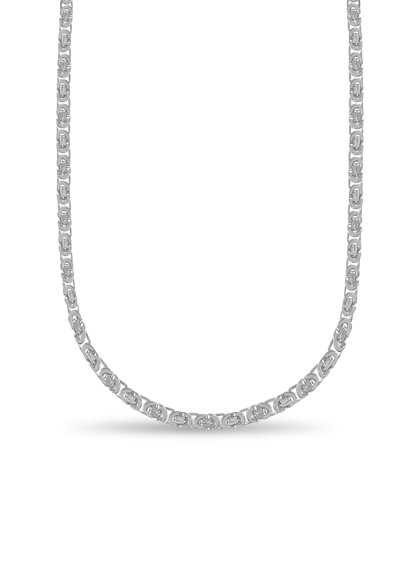 Handmade Solid Gold Flat Byzantine Necklace , 11mm