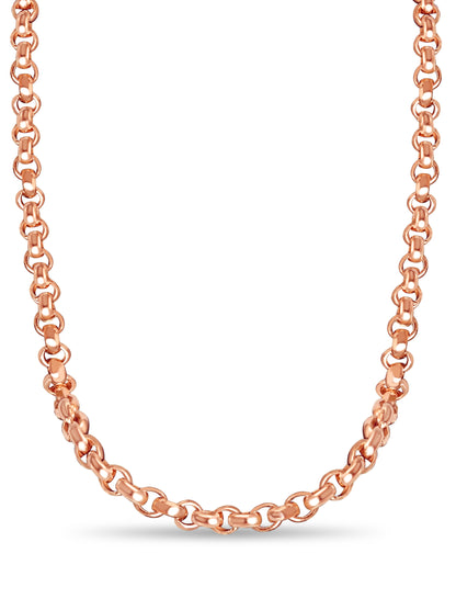 Handmade Solid Gold Fancy Rolo Necklace , 7mm