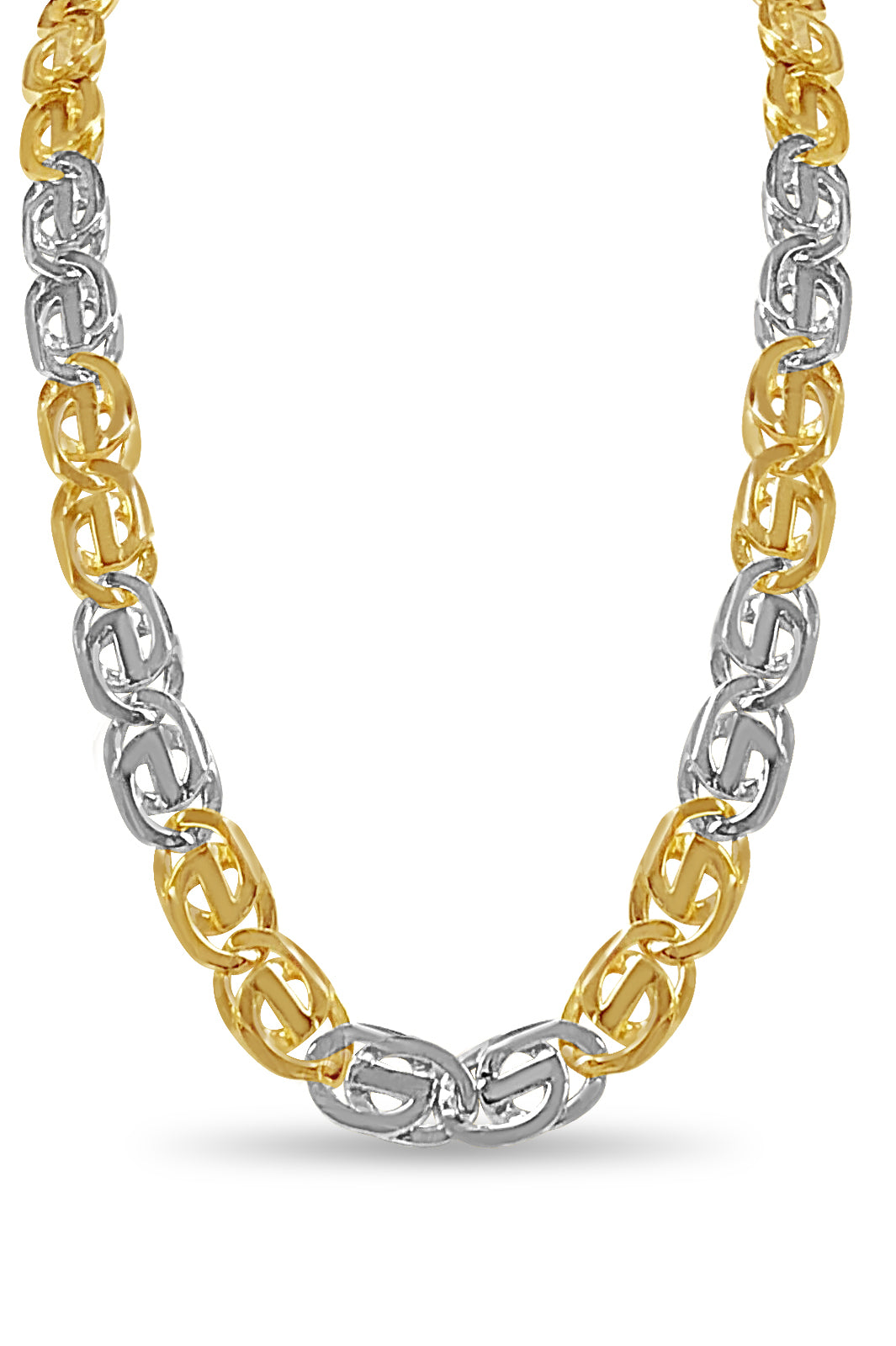 Handmade Solid Gold Tiger Eye Necklace , 13mm