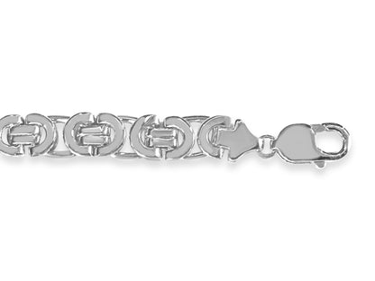 Handmade Solid Gold Flat Byzantine Bracelet , 11mm