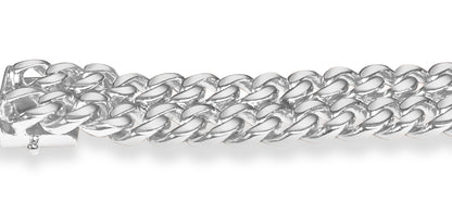 Handmade Solid Gold ID Curb Bracelet , 16mm