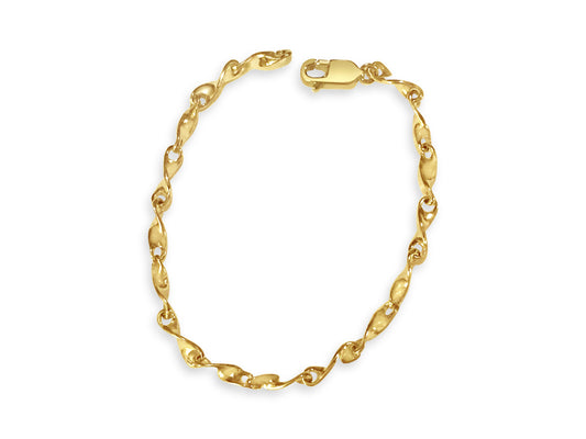 Handmade Solid Gold Twist Bracelet , 4mm