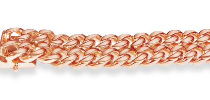Handmade Solid Gold ID Curb Bracelet , 16mm