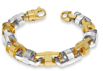 Handmade Solid Gold Anchor Mariner Bracelet , 15mm