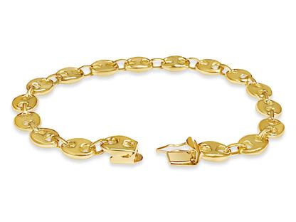 Handmade Solid Gold Mariner Bracelet , 9mm