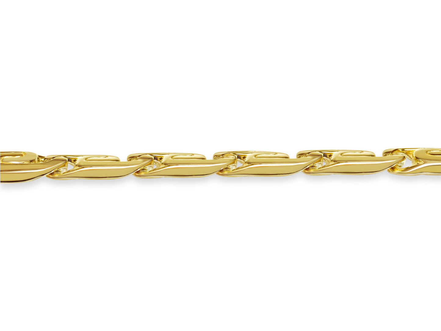 Handmade Solid Gold Tiger Eye Bracelet , 15mm