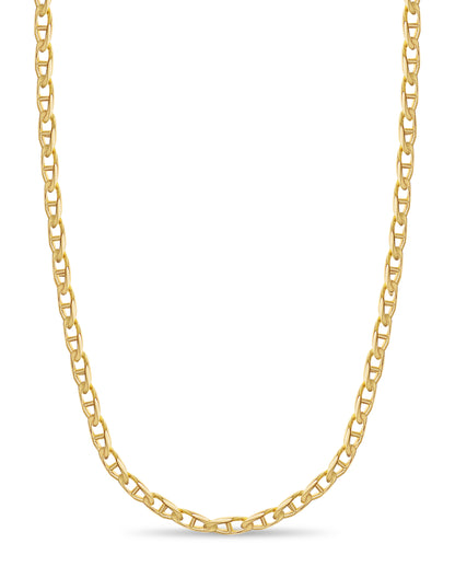 Handmade Solid Gold Mariner Necklace , 11mm
