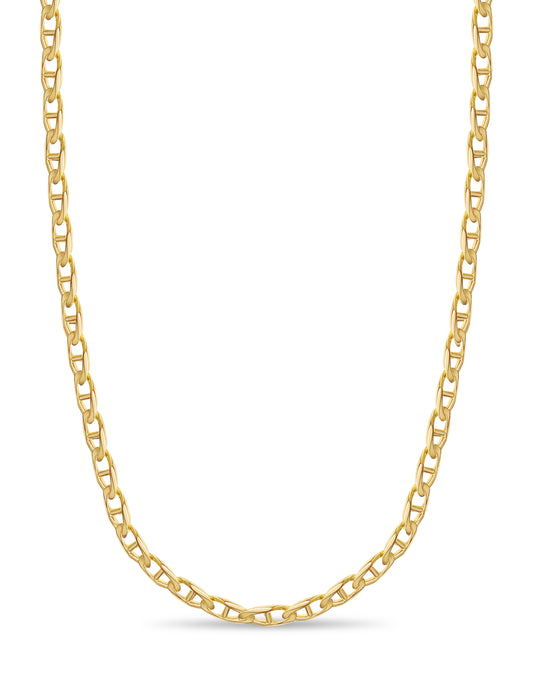 Handmade Solid Gold Mariner Necklace , 11mm