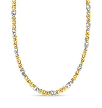 Handmade Solid Gold Mariner Necklace , 7mm