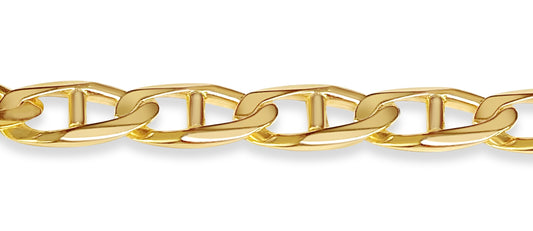 Handmade Solid Gold Mariner Bracelet , 11mm