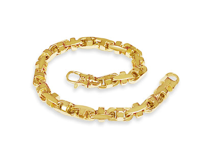 Handmade Solid Gold Anchor Mariner Bracelet , 9mm