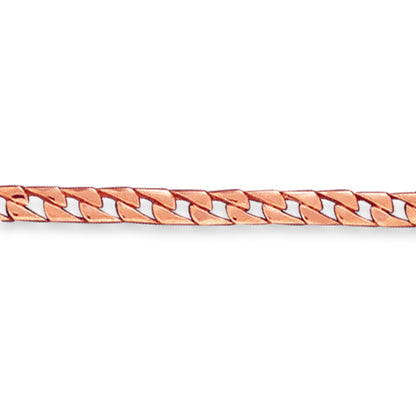 Handmade Solid Gold Curb Necklace , 7mm