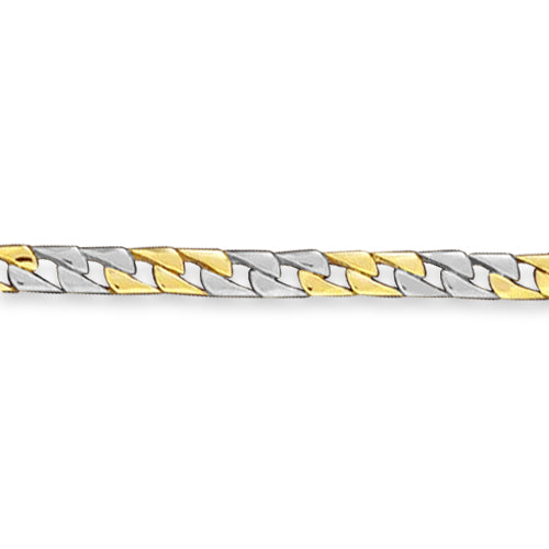 Handmade Solid Gold Curb Necklace , 7mm