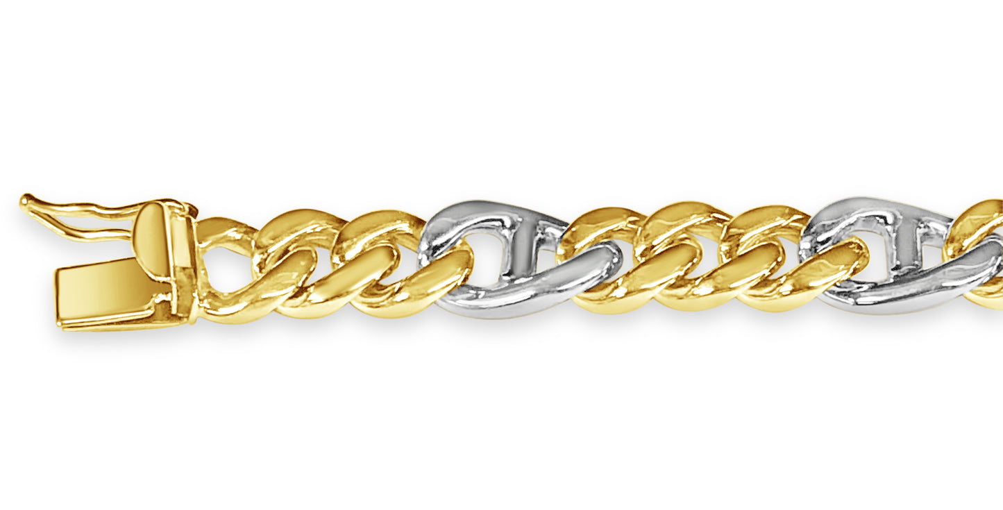 Handmade Solid Gold Mariner Bracelet , 7mm