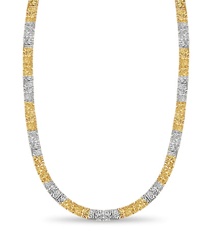 Handmade Solid Gold Nugget Necklace , 17mm
