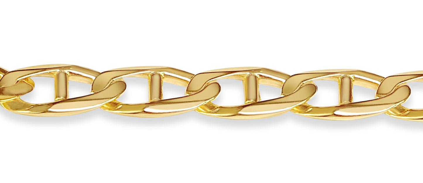 Handmade Solid Gold Mariner Bracelet , 11mm