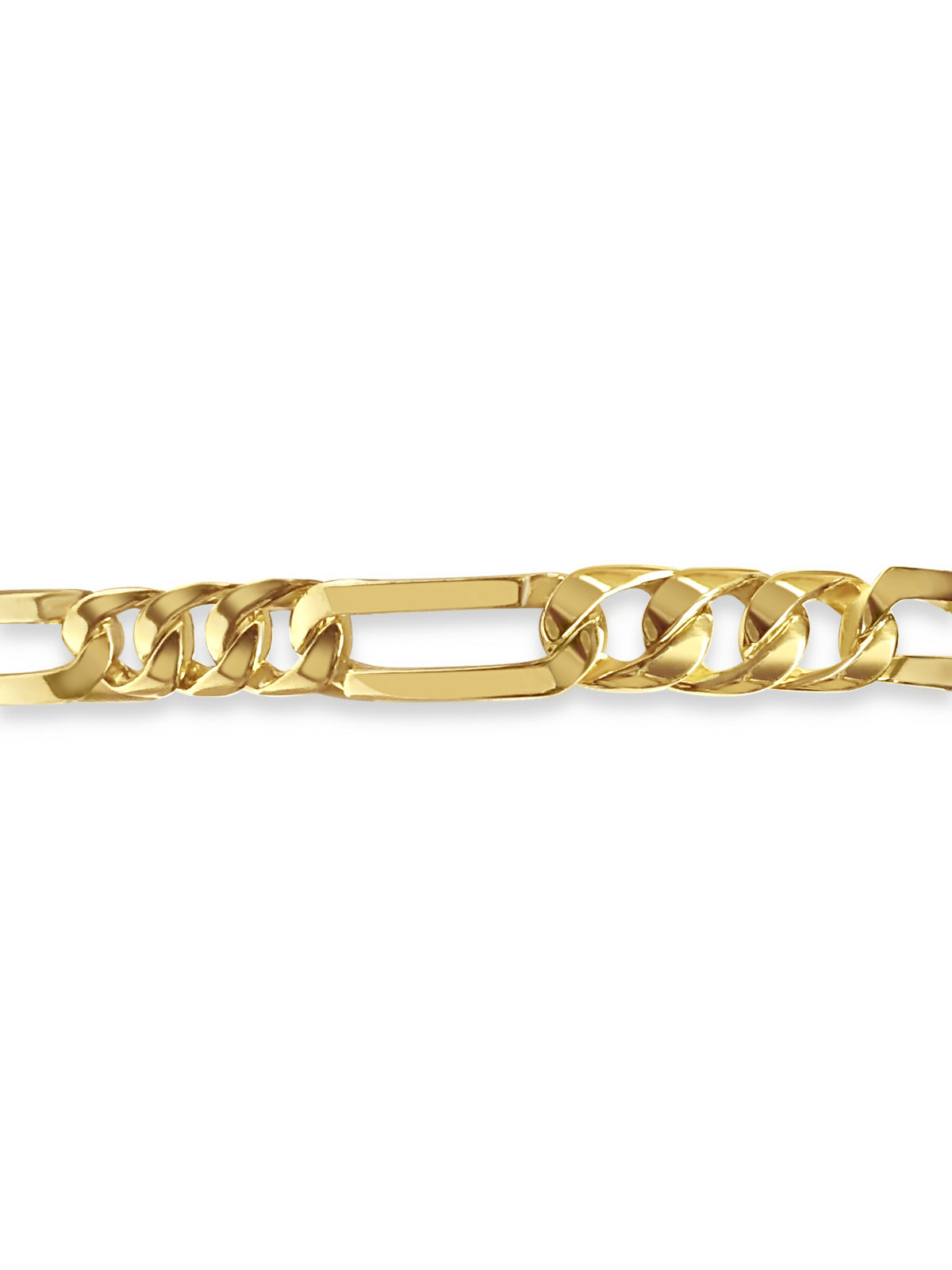 Handmade Solid Gold Figaro Bracelet , 8mm