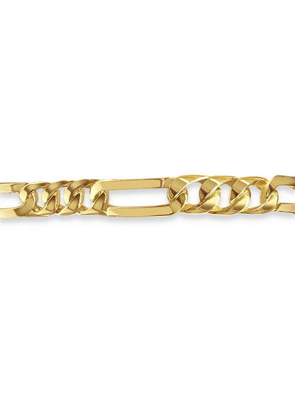 Handmade Solid Gold Figaro Bracelet , 8mm