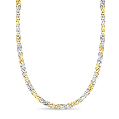 Handmade Solid Gold Curb Necklace , 7mm