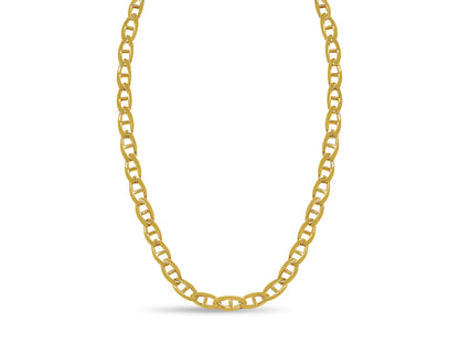Handmade Solid Gold Anchor Mariner Necklace , 9mm