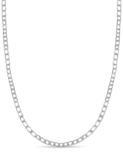 Handmade Solid Gold Curb Necklace , 10mm