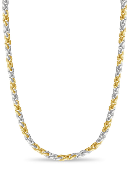 Handmade Solid Gold Curb Necklace , 13mm