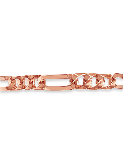 Handmade Solid Gold Figaro Bracelet , 8mm
