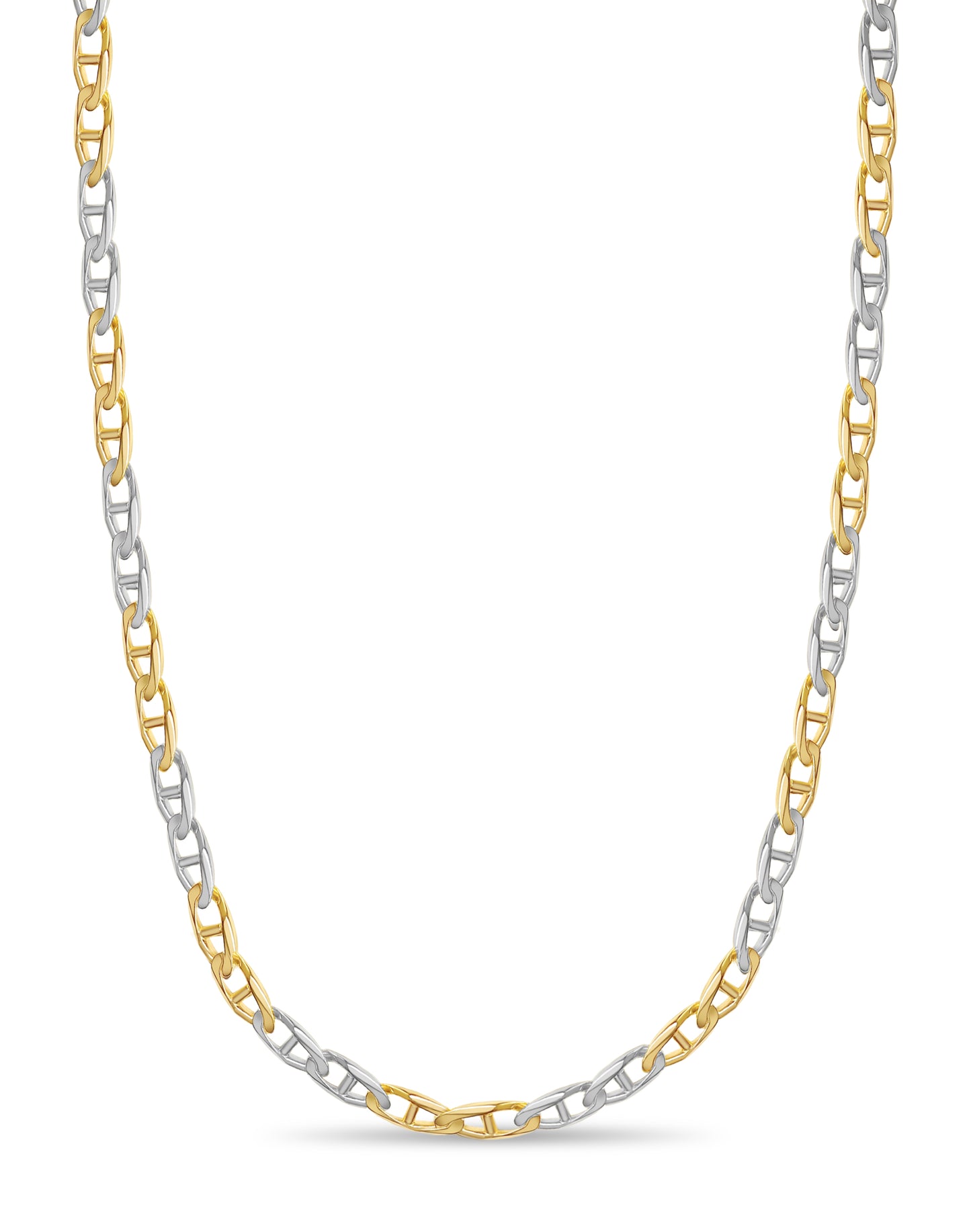 Handmade Solid Gold Mariner Necklace , 11mm