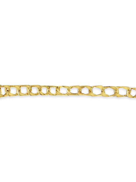 Handmade Solid Gold Curb Bracelet , 10mm