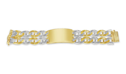 Handmade Solid Gold ID Mariner Bracelet , 28mm