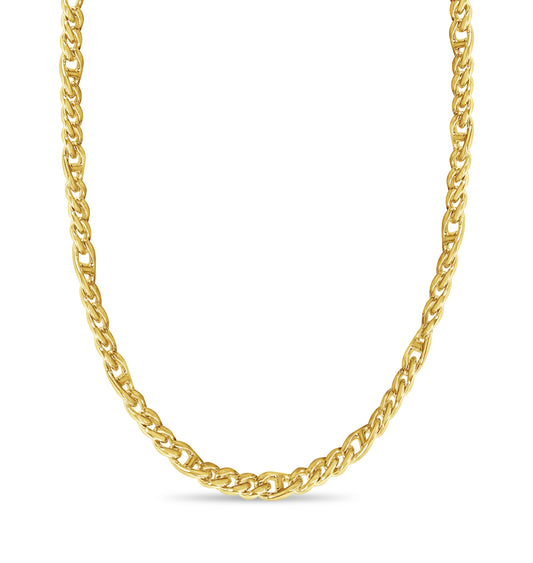 Handmade Solid Gold Mariner Necklace , 7mm