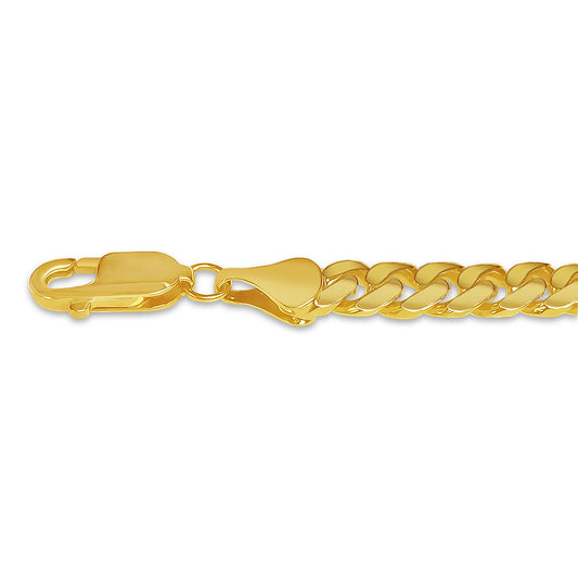 Handmade Solid Gold Miami Cuban Bracelet , 7mm