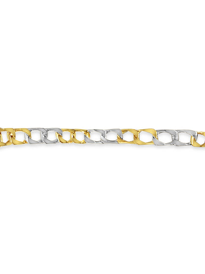 Handmade Solid Gold Curb Bracelet , 10mm