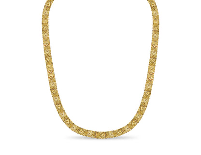 Handmade Solid Gold Nugget Necklace , 11mm