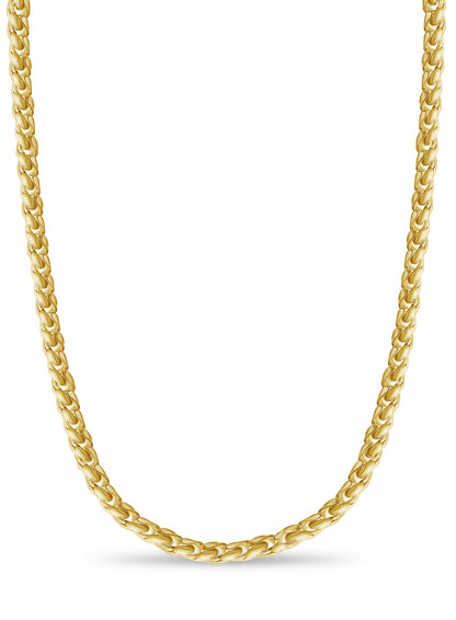Handmade Solid Gold Curb Necklace , 13mm