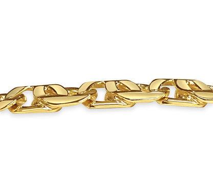 Handmade Solid Gold Tiger Eye Bracelet , 8mm