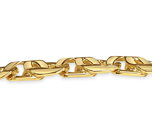 Handmade Solid Gold Tiger Eye Bracelet , 8mm