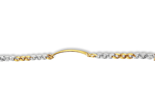 Handmade Solid Gold ID Curb Bracelet , 7mm