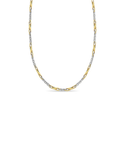 Handmade Solid Gold XO Curb Necklace , 6mm