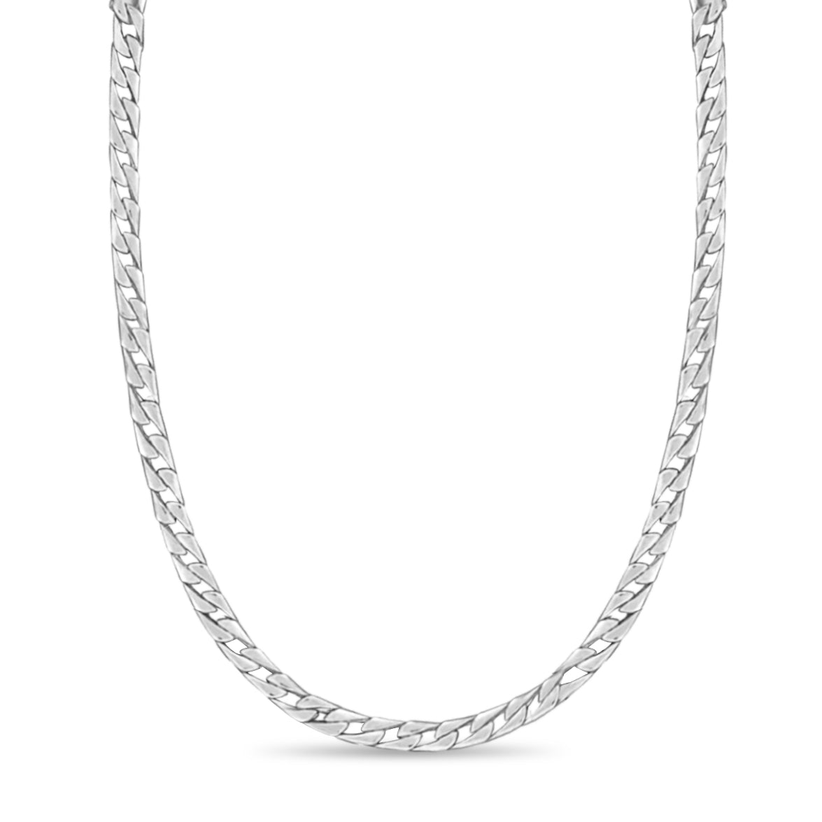 Handmade Solid Gold Curb Necklace , 7mm