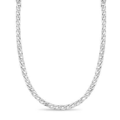 Handmade Solid Gold Curb Necklace , 7mm