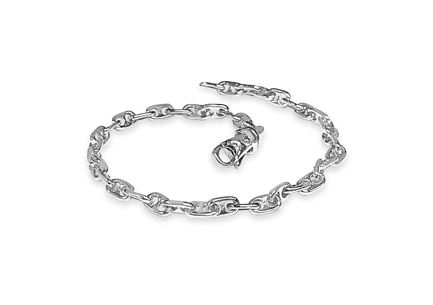 Handmade Solid Gold Anchor Mariner Bracelet , 5mm