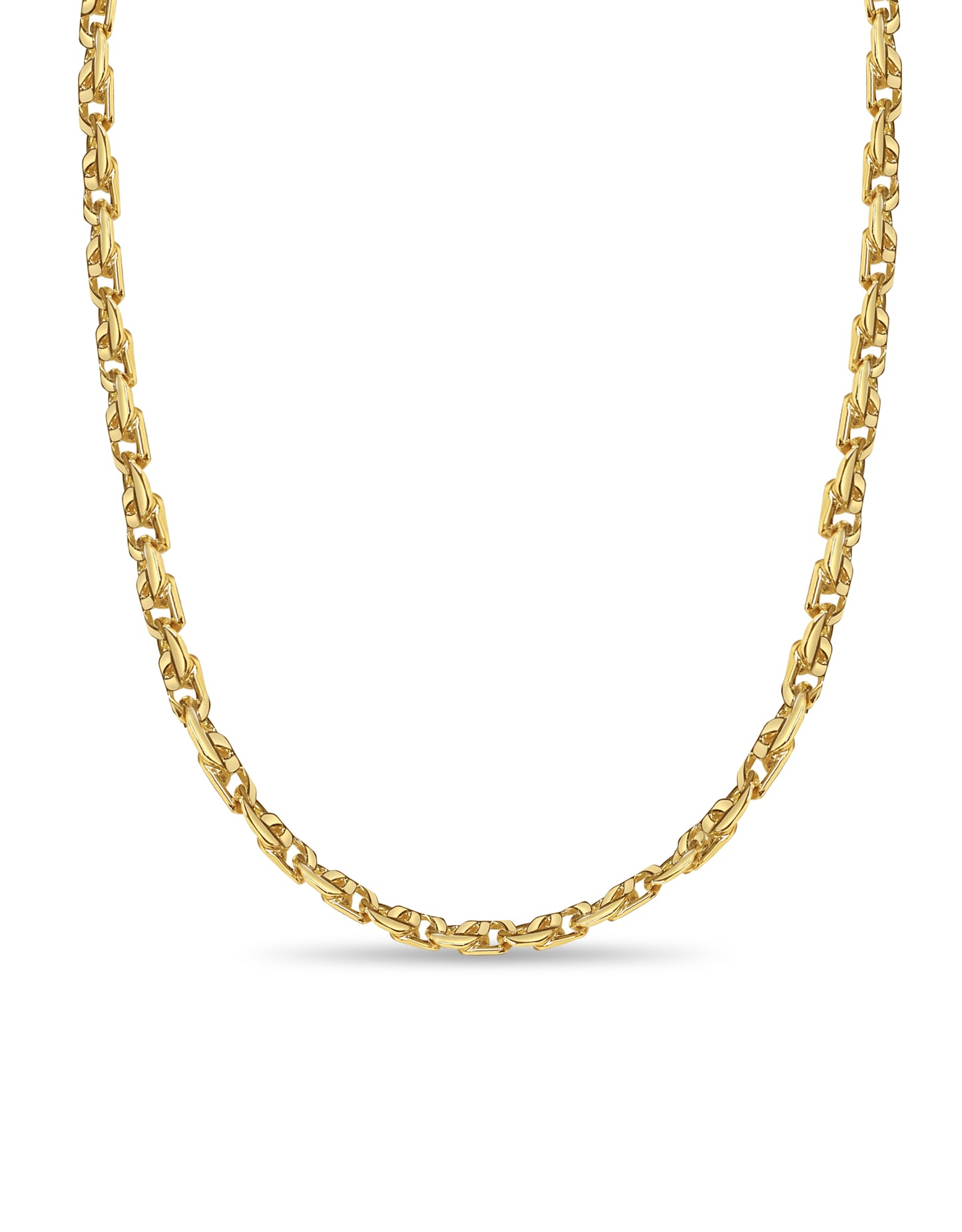 Handmade Solid Gold Tiger Eye Necklace , 8mm