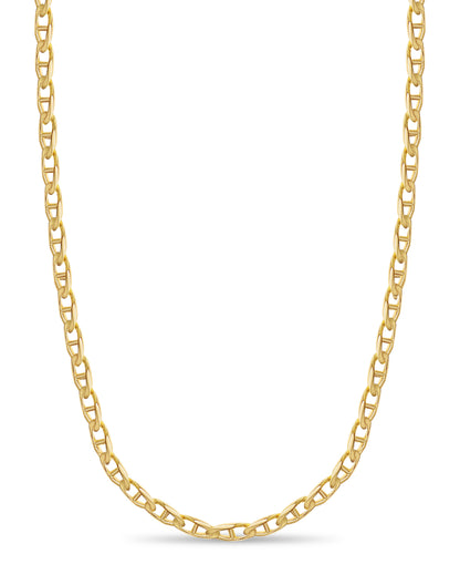 Handmade Solid Gold Mariner Necklace , 11mm