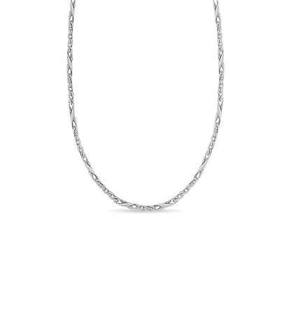 Handmade Solid Gold XO Curb Necklace , 6mm