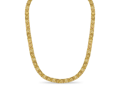 Handmade Solid Gold Nugget Necklace , 11mm