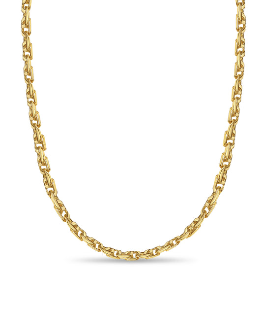 Handmade Solid Gold Tiger Eye Necklace , 8mm